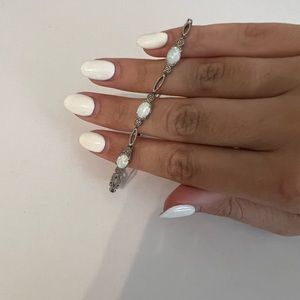 Silver opal bracelet